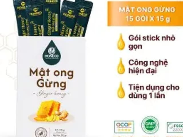 Mật Ong Gừng Honeco 15 gói x 15gr