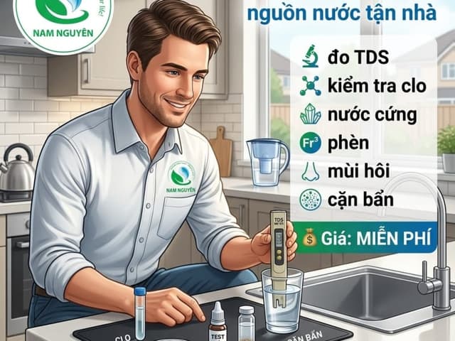 KIỂM TRA NƯỚC TẬN NHÀ – CHI PHÍ 0 ĐỒNG!