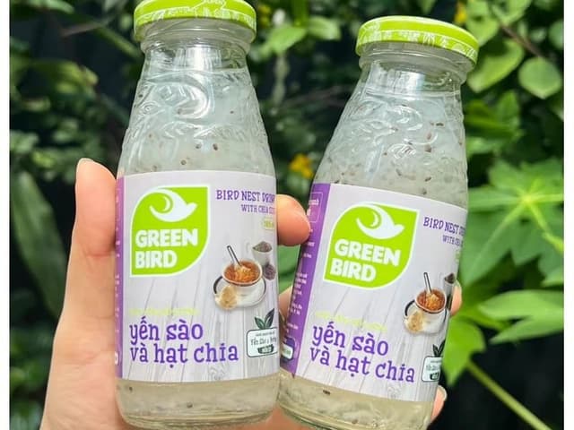 Yến Sào Hạt Chia Green Bird 185ml - nhẹ nhàng chăm sóc sức khỏe