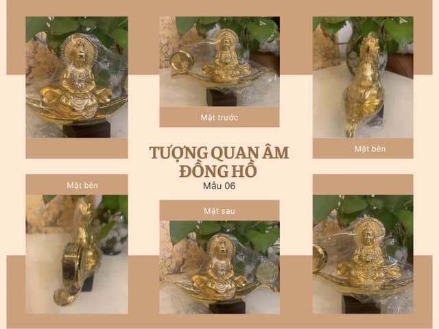 Tượng Phật Quan Âm đồng hồ - Mẫu 06