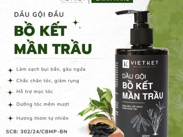 Dầu Gội Bồ Kết Mần Trầu 320ml